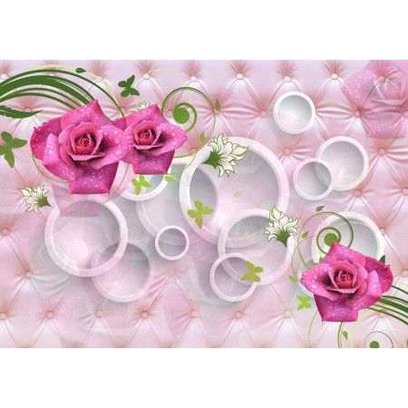 Fototapet 3D Personalizat - Trandafiri Roz - Persona Design
